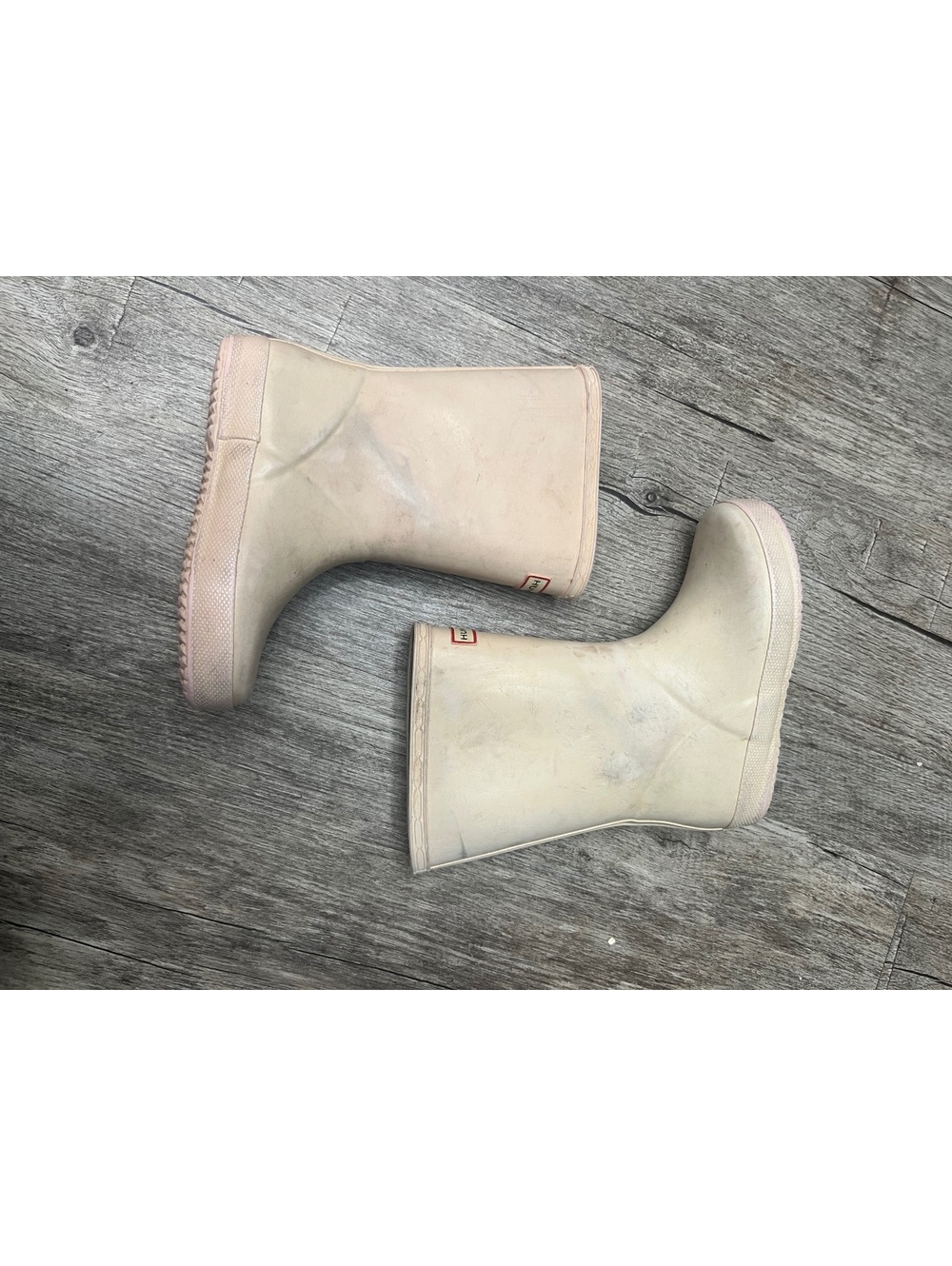 Hunter kids light pink rubber rain boots girls 12